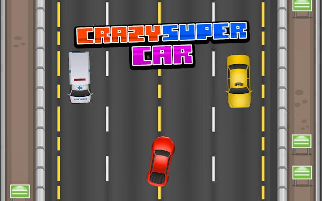 Crazy Super Car: Top-Down Driving Challenge