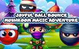 Joyful Ball Bounce: Mushroom Magic Adventure Platformer